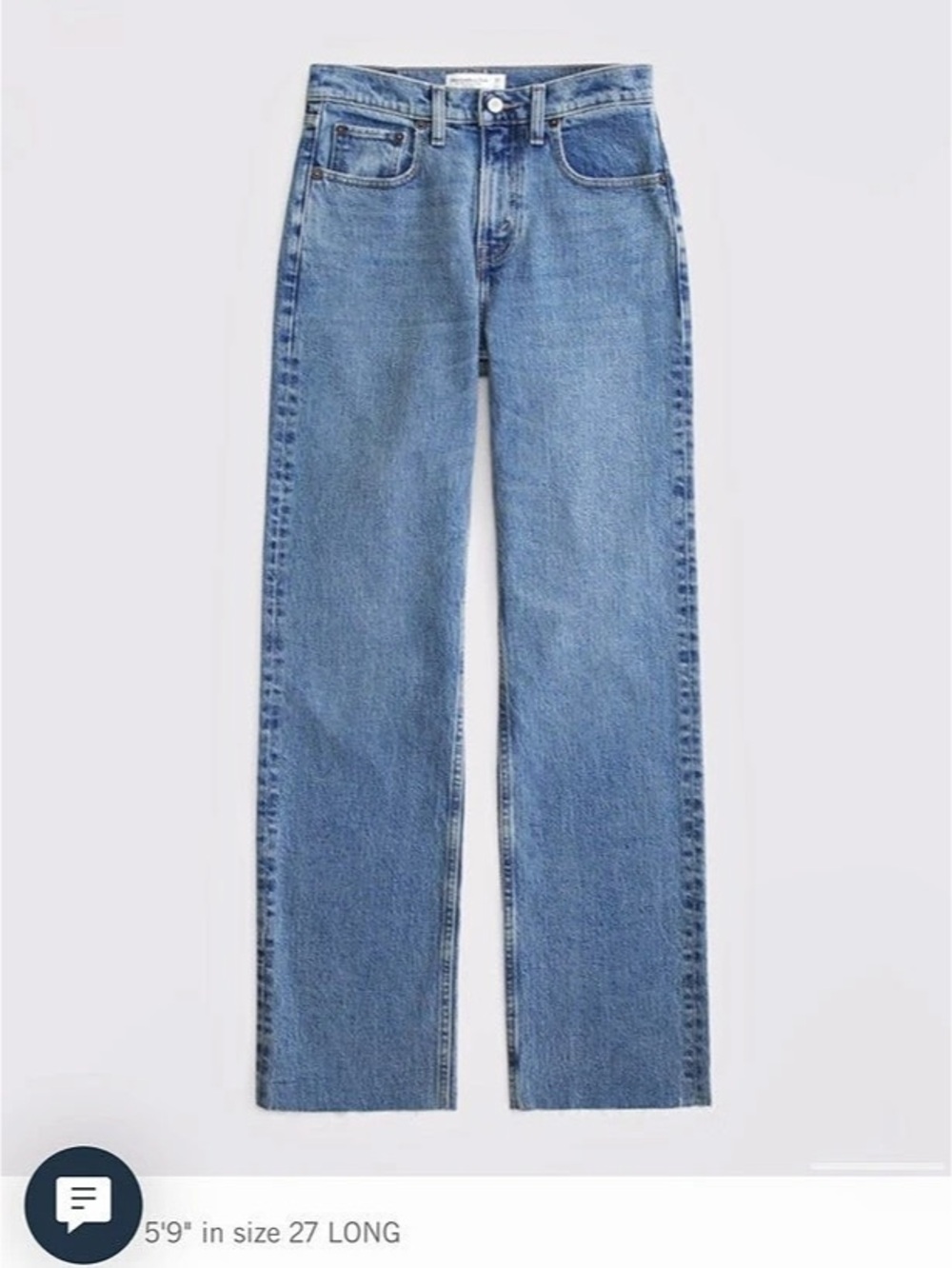 Abercrombie & Fitch Women's
Curve Love High Rise 90s Relaxed Frayed Hem Jean 33